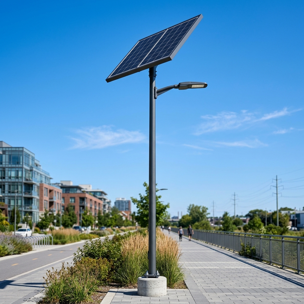 Featured Installation - Solar street light pole